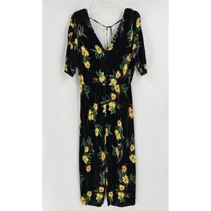 NEW MISS SELFRIDGE FLORAL PRINT CROP LEG JUMPSUIT Sz 6